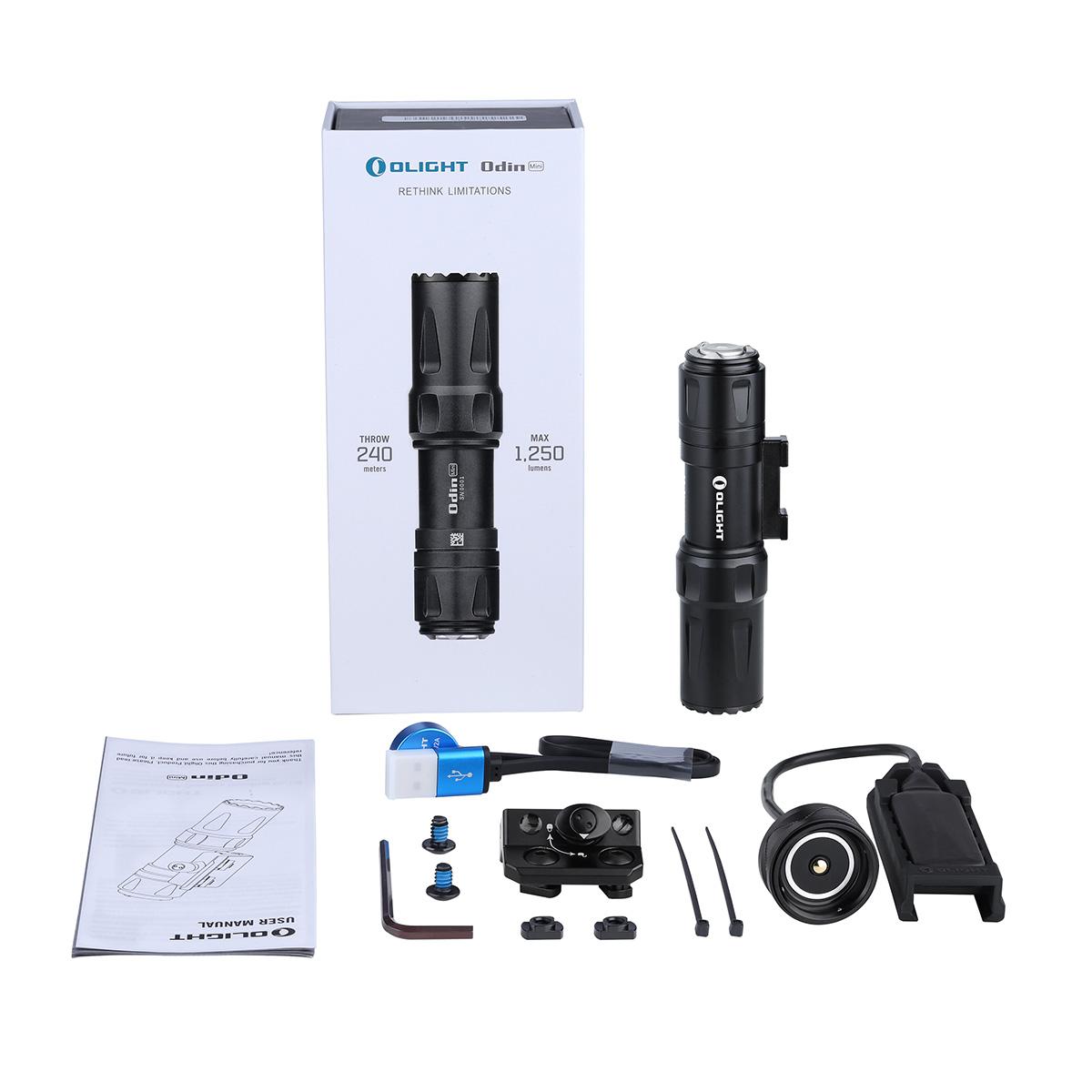 Фонарь Olight Odin Mini Black с креплением M-LOK - фото 11