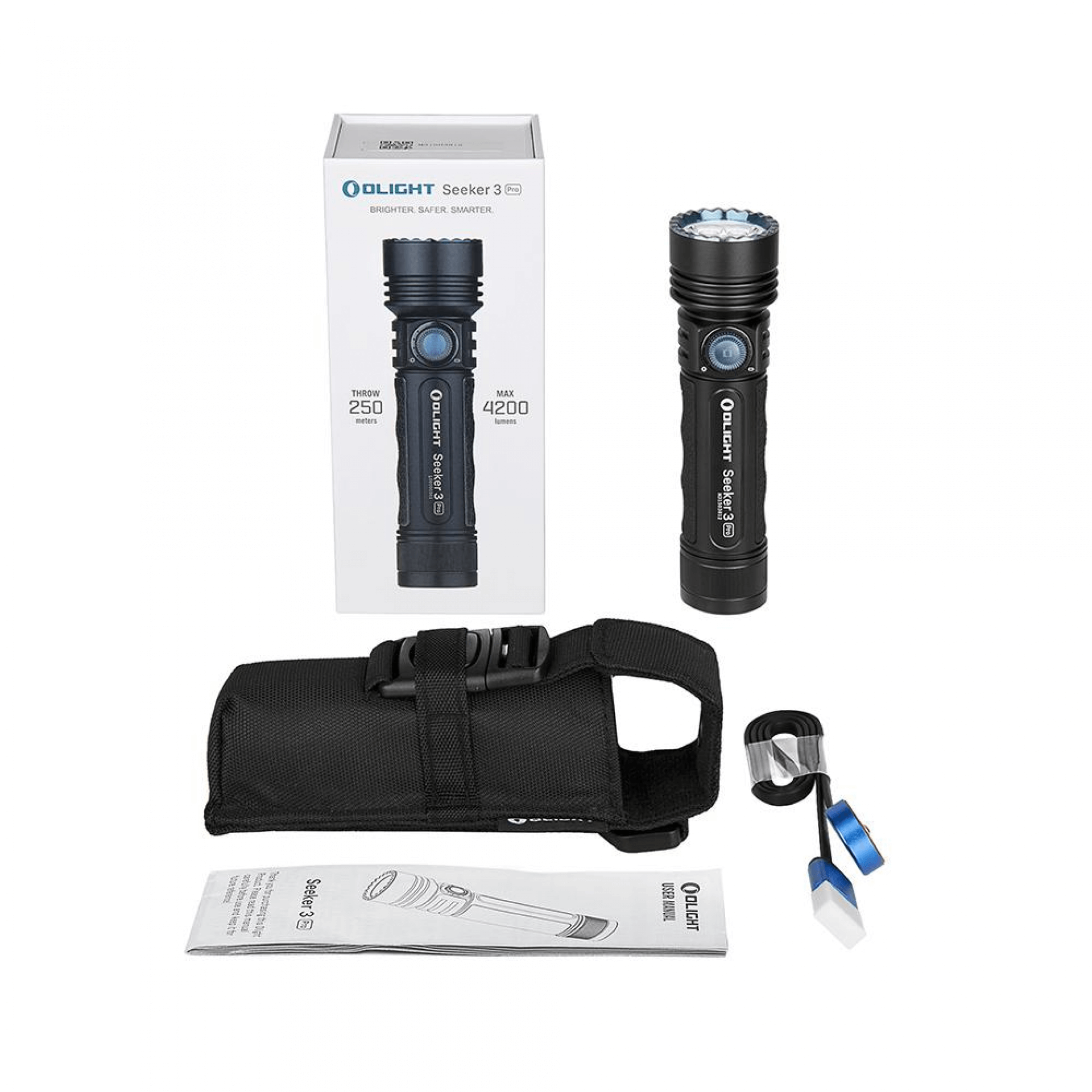 Поисковый фонарь Olight Seeker 3 Pro Blue (Cree XP-L HD, 4200 люмен) - фото 8