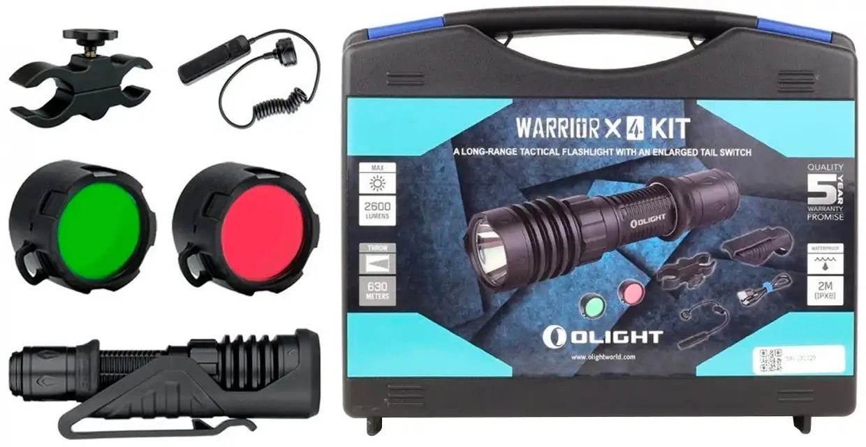 Набор Olight Warrior X 4 KIT Matte Black 2370.43.77 - фото 2