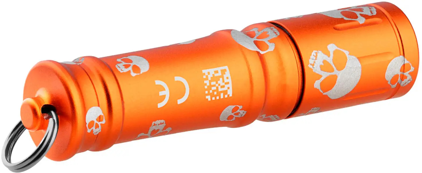 Фонарь-брелок Olight I3E EOS Orange Skull 2370.43.90 - фото 3